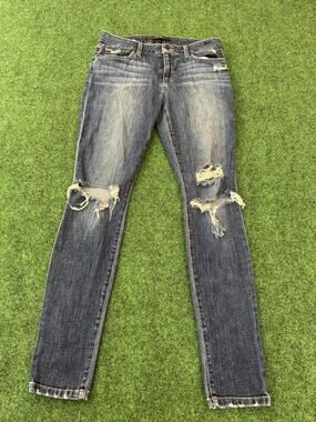 Joe’s Jeans Skinny Leg Stretch Fit Distressed Jeans Vidika Wash Size 27